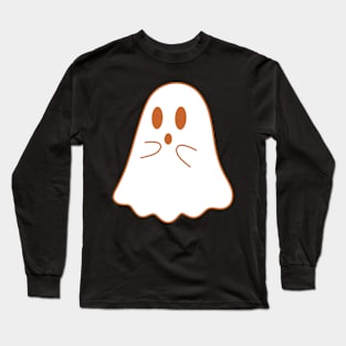 A cute, shocked ghost Long Sleeve T-Shirt